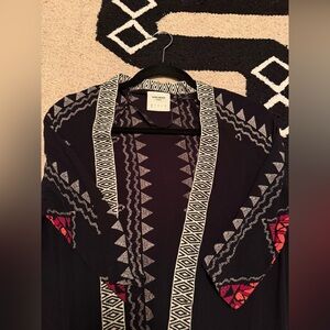 Vero Moda Black and White Tribal Print Cardigan